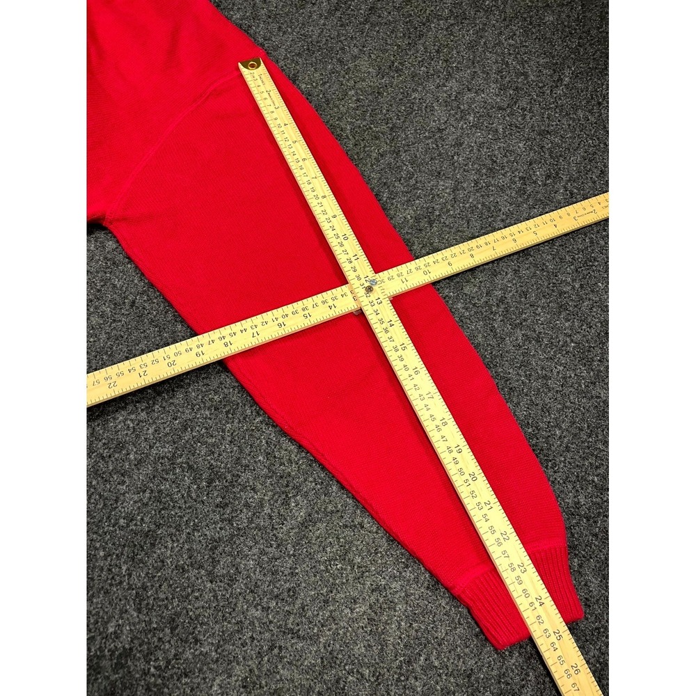 Eddie Bauer Sweater Men XL Red Cotton Tight Knit Ribbed Crew Neck Casual Outdoor - Picture 7 of 9